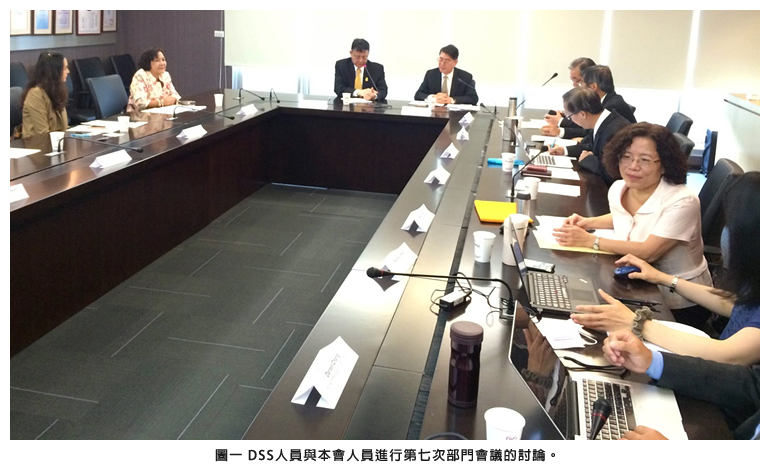圖一 DSS人員與本會人員進行第七次部門會議的討論。