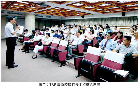 圖二：TAF 周念陵執行長主持綜合座談