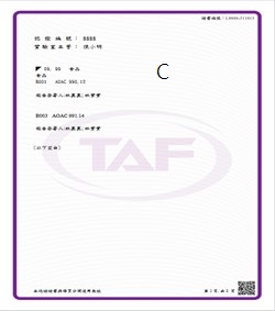 圖1 電子式認證證書(樣式)