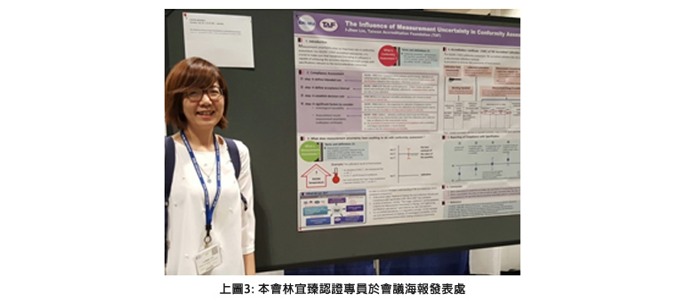 上圖3: 本會林宜臻認證專員於會議海報發表處