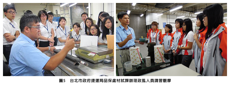 圖5：台北市政府捷運局品保處材試課辦理政風人員講習觀摩