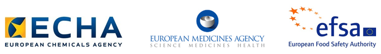 左：歐洲化學管理局；中：歐洲藥品管理局；右：歐洲食品安全局