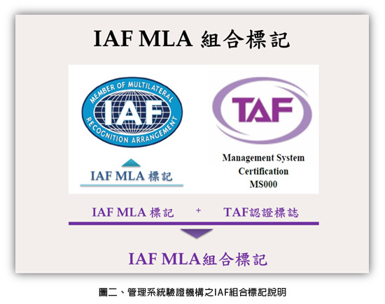 圖二、管理系統驗證機構之IAF組合標記說明